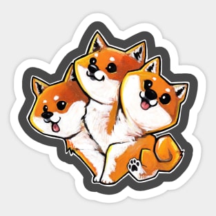 Shiba cerberus Sticker